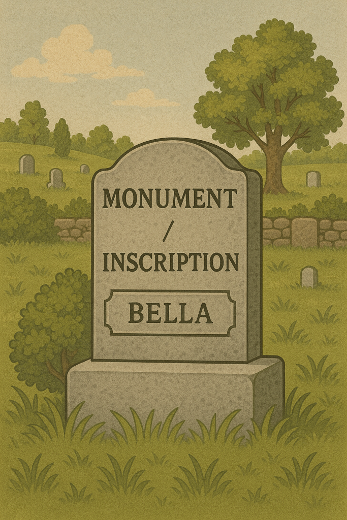 Monument: Deposit, Purchase, Inscription